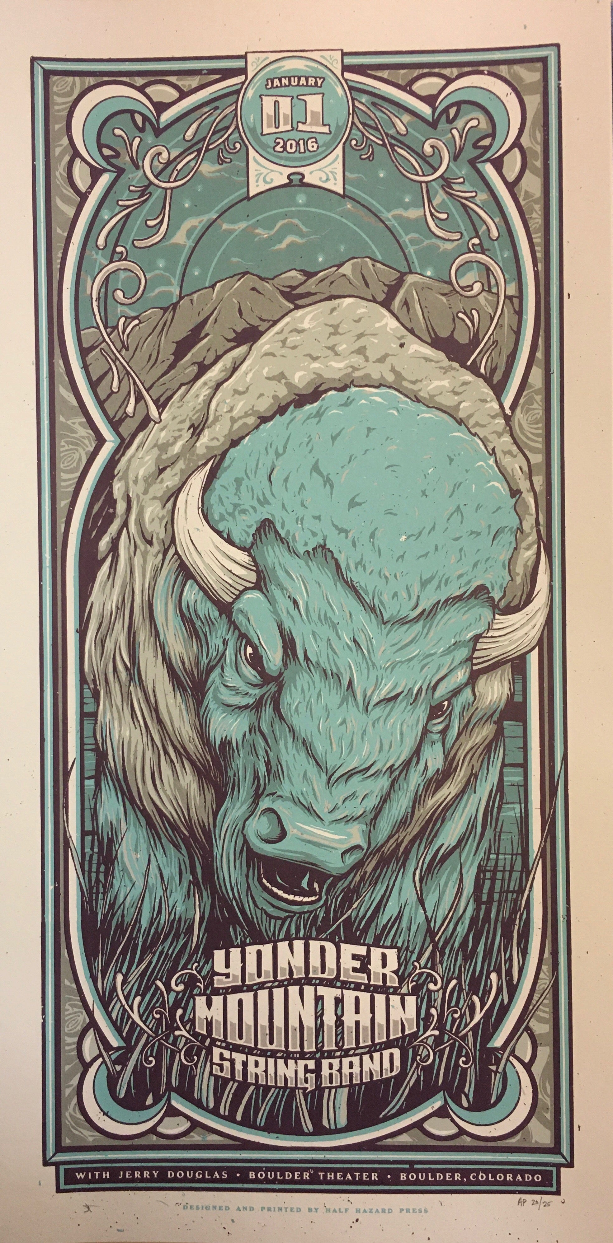 2015-2016 NYE Run Boulder Theater Full Set (4 posters)- 12/30/15 to 1/2/16 Posters