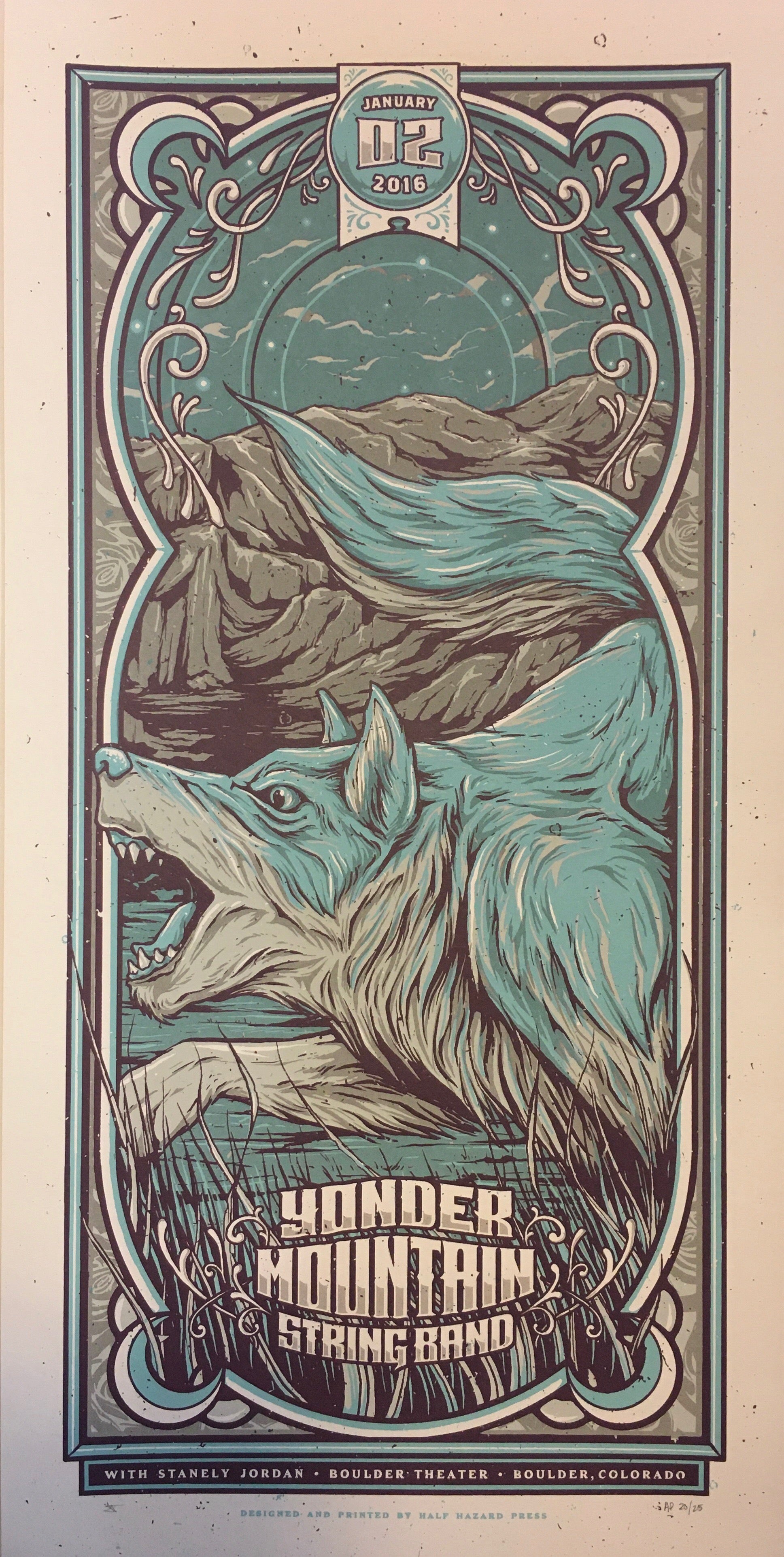 2015-2016 NYE Run Boulder Theater Full Set (4 posters)- 12/30/15 to 1/2/16 Posters