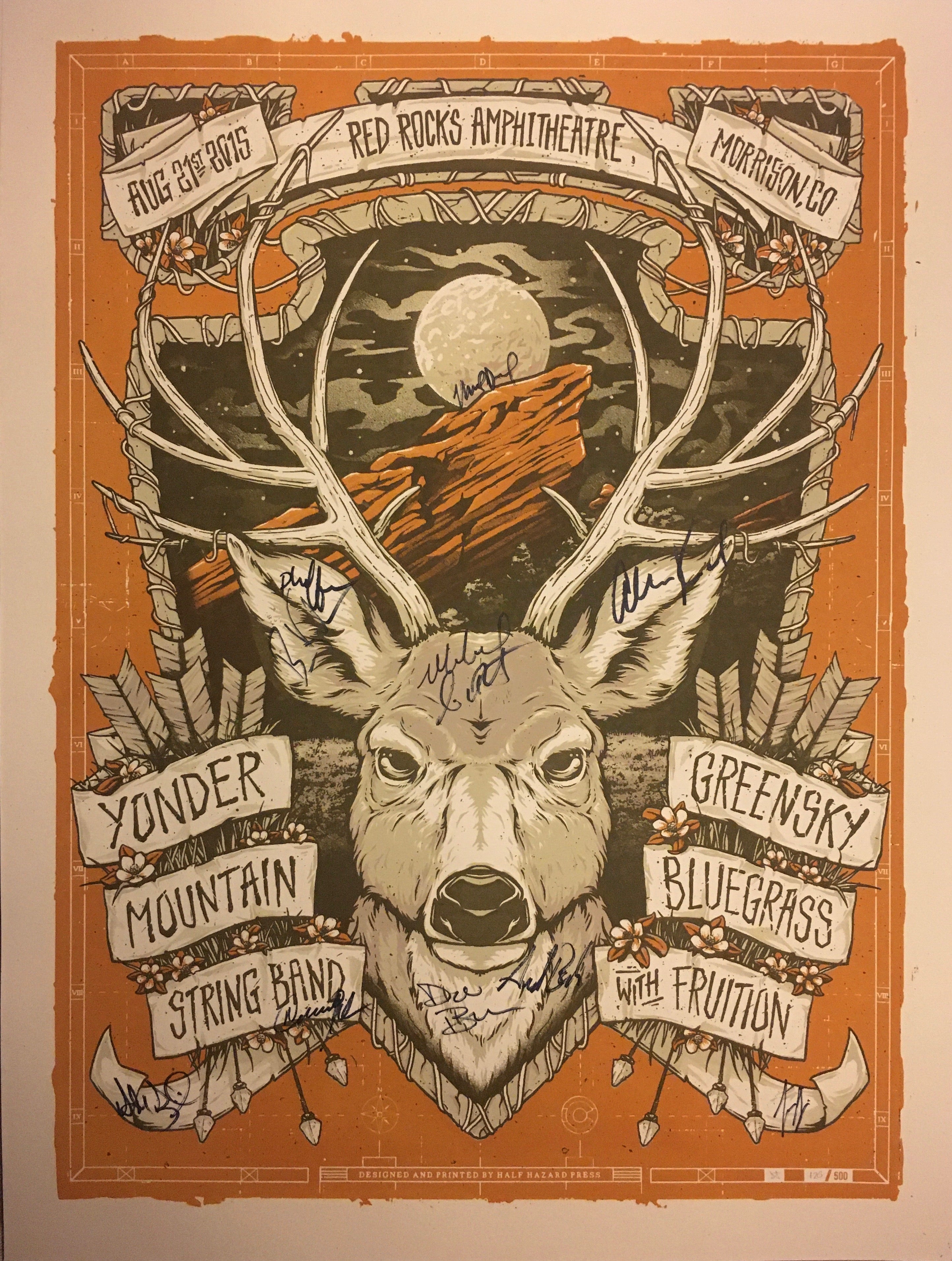 2015 Red Rocks Poster W/ GSBG & Fruition