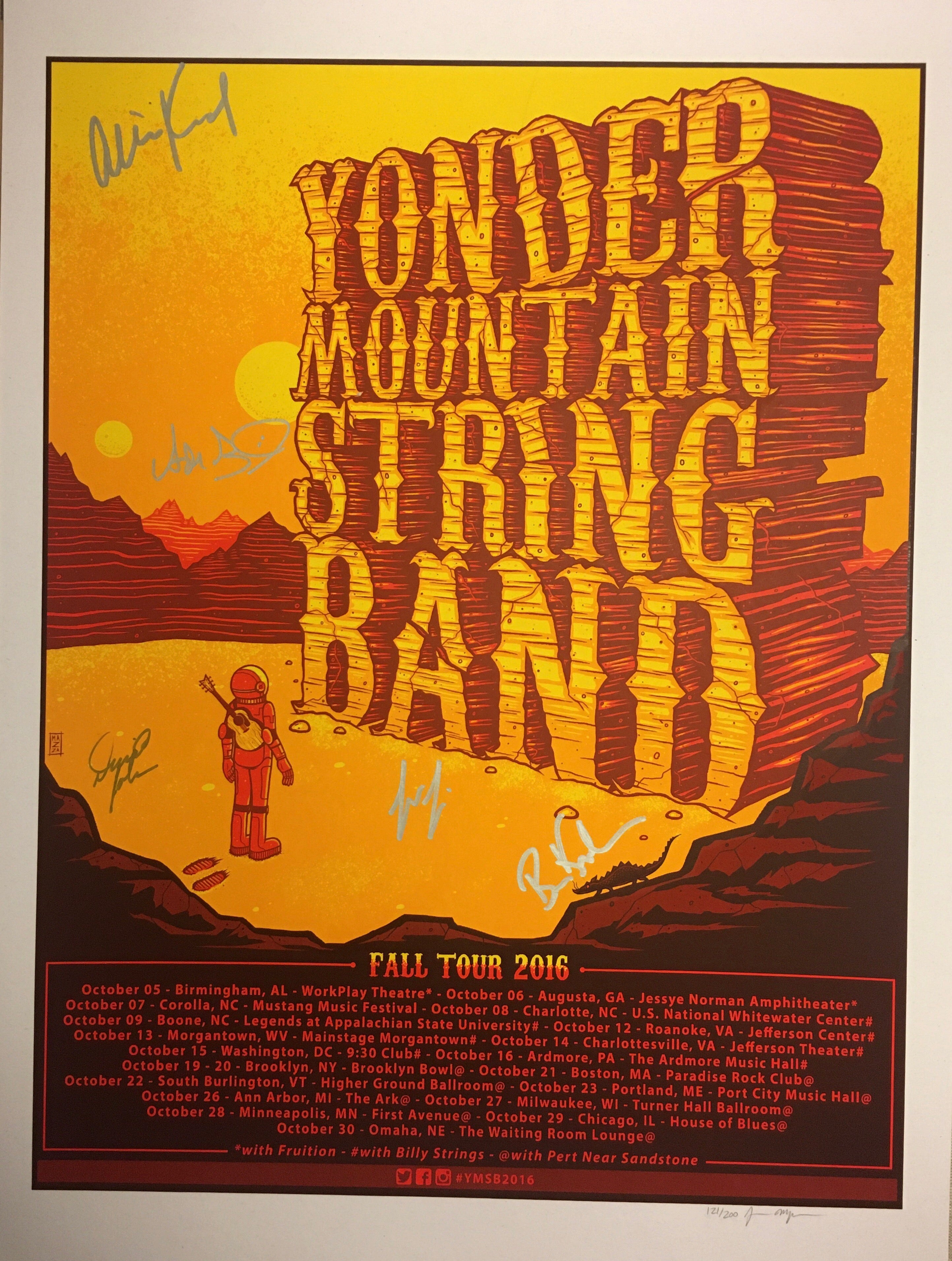 2016 Fall Tour Poster W/ Billy Strings, Pert Near Sandstone and Fruition