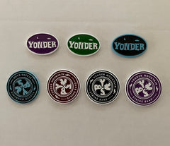 Yonder Retro Logo & YMSB Circle Pins