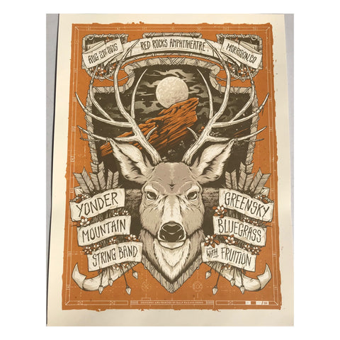 2015 Red Rocks Poster W/ GSBG & Fruition